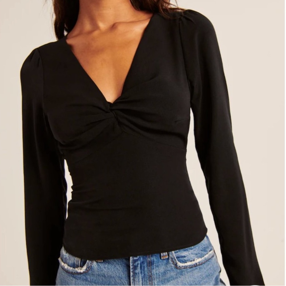 A&F twist front blouse